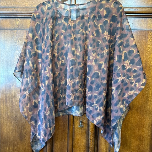 Free People | Sweaters | Angel Wing Poncho In Leopard NWOT - Picture 7 of 7